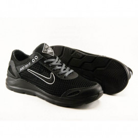 Літні кросівки Nike сітка чорний.